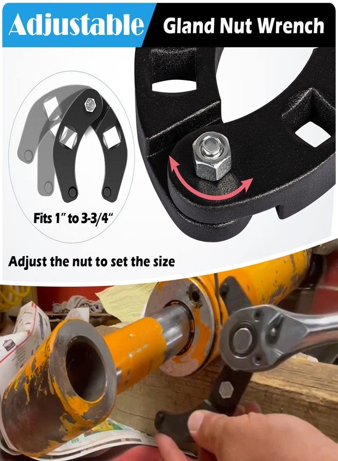 Sunluway 7463 Small Universal Gland Nut Wrench Hydraulic Cylinder Spanner Wrench on Most Farm and Construction Equipment, Remove 1" to 3.75" Gland Nut - Image 4